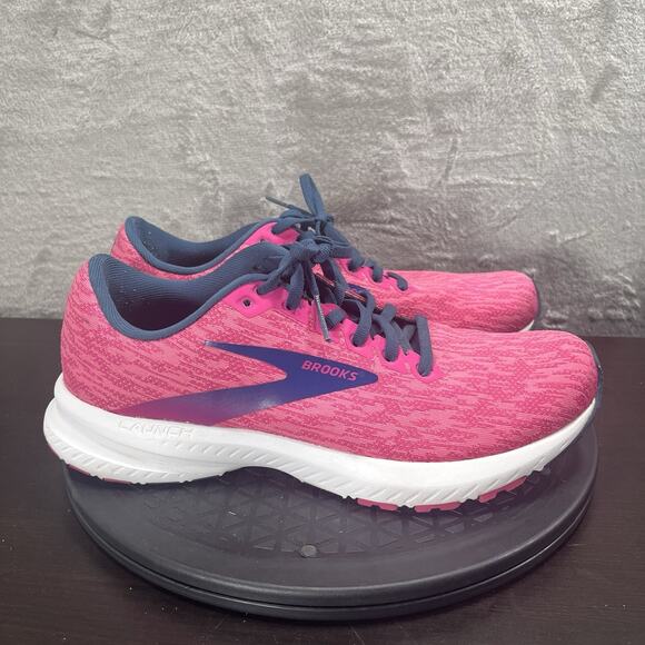 Brooks Launch 7 Womens Size 9.5B Pink Blue Lace Up Training Running Shoes - Picture 1 of 10